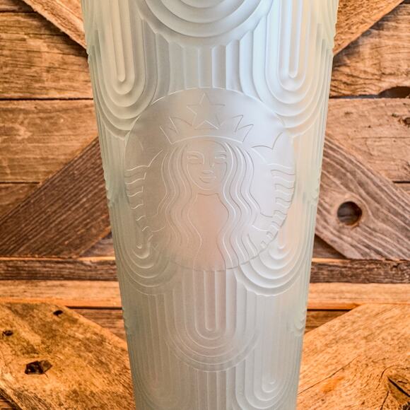 NEW Starbucks Spring 2024 Anniversary Shell Soft Touch Mint Green/Teal, 24 fl oz - Picture 2 of 9